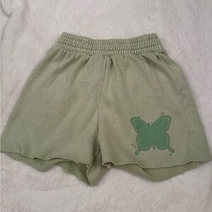 Green Butterfly Women's Shorts